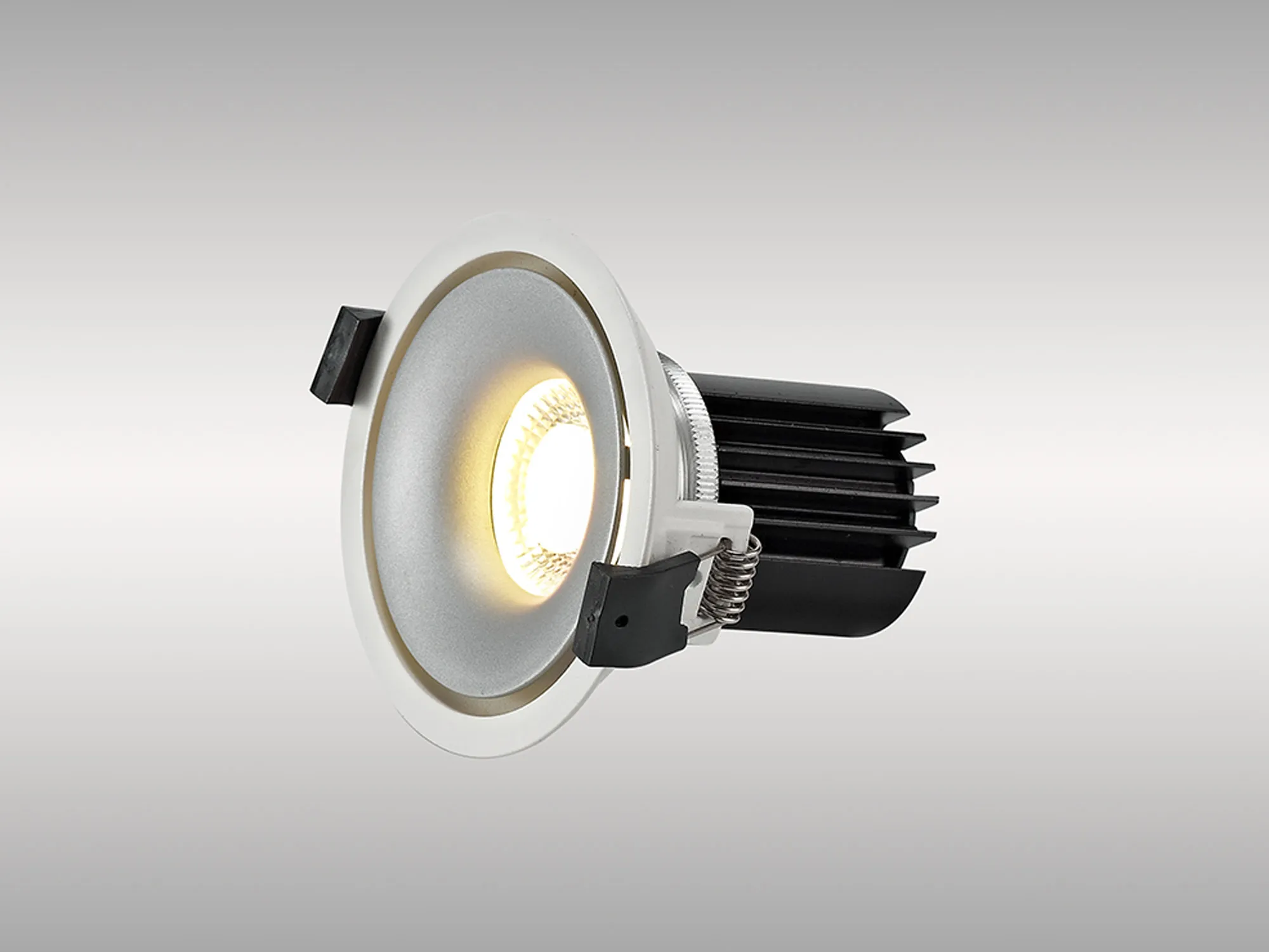 Bolor 12 Tridonic Powered 12W 4000K 1200lm 12° CRI>90 LED Engine White/Silver Fixed Recessed Spotlight, IP20 DM202123  Dlux Bolor 12